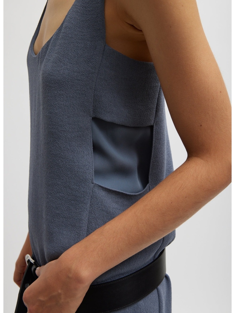 Tibi Slate Blue Midi Tank Dress - Picture 3 of 5